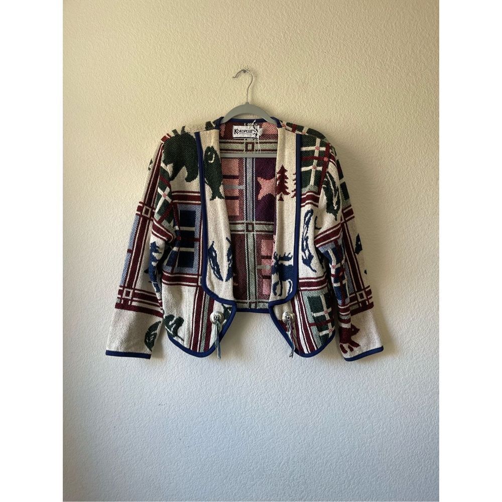 NWOT Kokopelli Jacket Western Boho Tapestry Aztec Woven‎ size xsmall